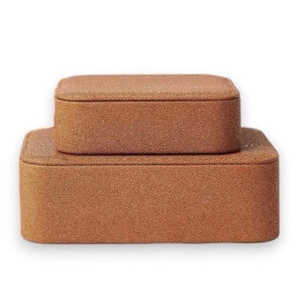 Shagreen Box with Lid (Small and Large) - Threshold designed with Studio McGee